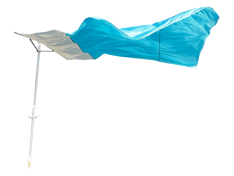 2,8*2,4M 2-rebrovaný dekoratívny plážový slnečník