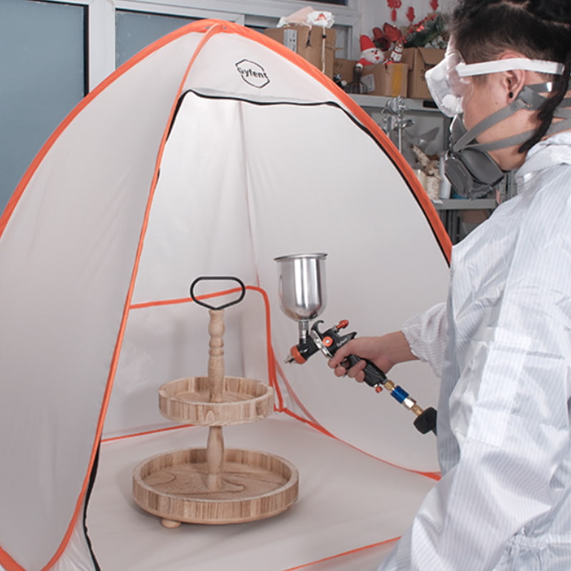 Výsuvný prenosný stan so sprejom a dažďom