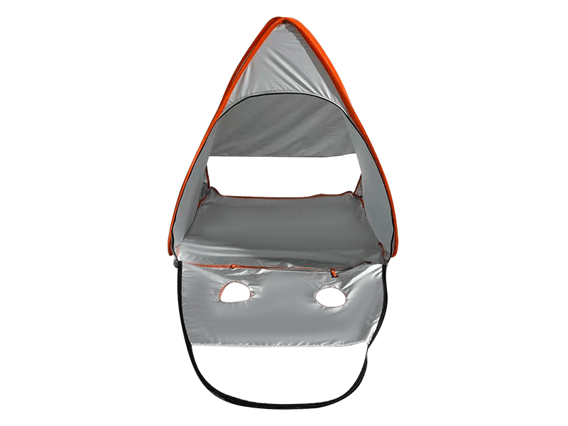 Výsuvný prenosný stan so sprejom a dažďom